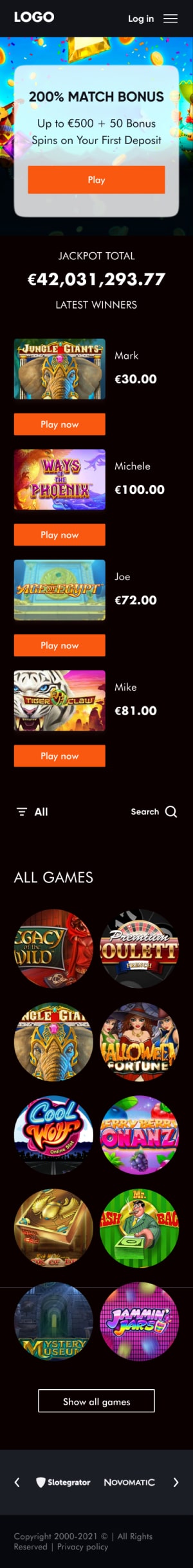 Kiểm tra bản demo của trang web trò chơi!