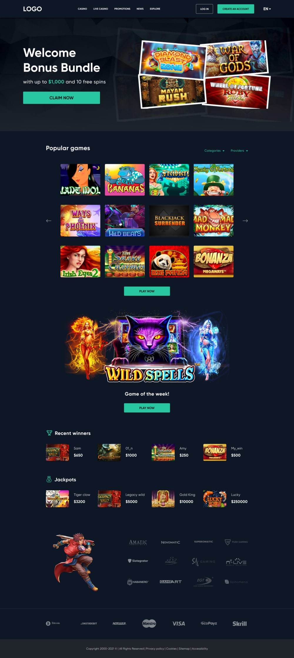 Kiểm tra bản demo của trang web trò chơi!