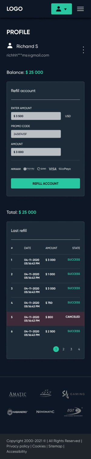 Kiểm tra bản demo của trang web trò chơi!