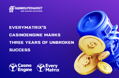 EveryMatrix’s CasinoEngine Marks Three Years of Unbroken Success