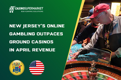 New Jersey’s Online Gambling Outpaces Ground Casinos in April Revenue