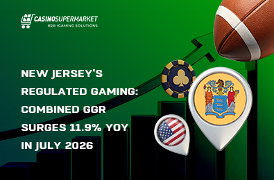 New Jersey’s Regulated Gaming: Combined GGR Surges 11.9% YoY in July 2026