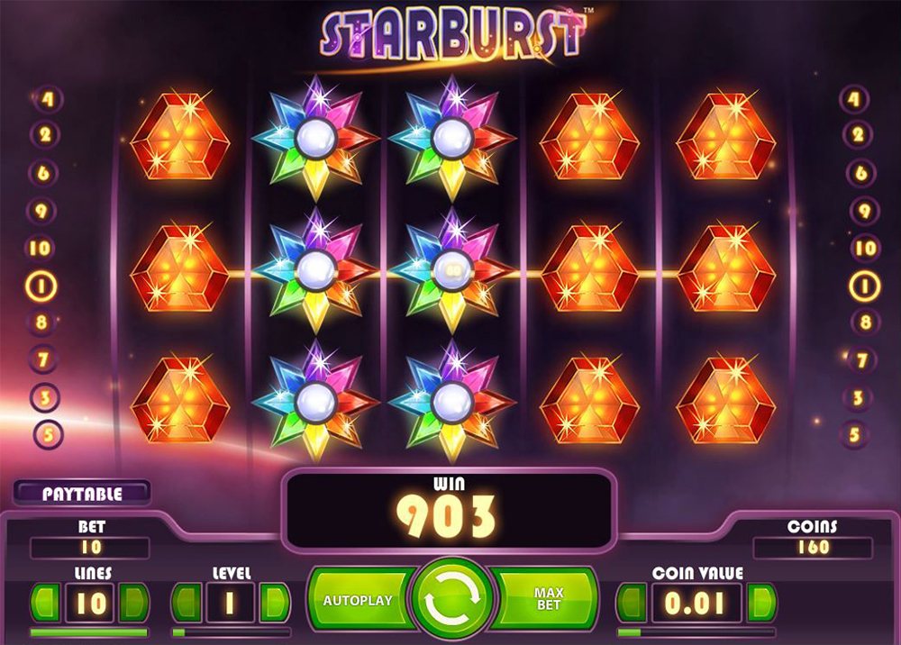 NetEnt Starburst online slot game