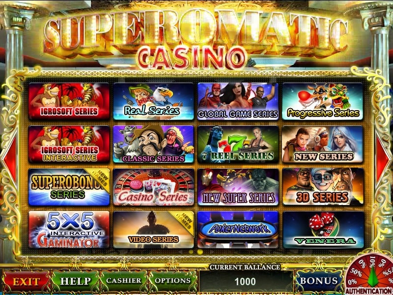 Superomatic: casino game software