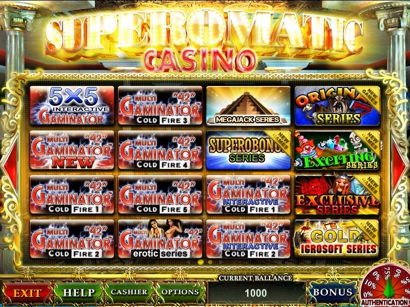 Superomatic slot machines: advantages