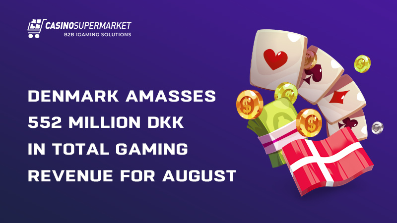 Danish gaming revenue in August 2022