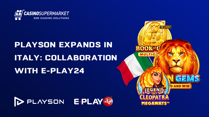Playson and E-Play24 in Italy: expansion deal