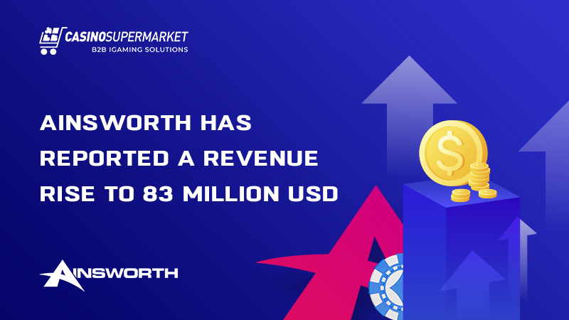 Ainsworth reports a revenue rise to 83 million USD