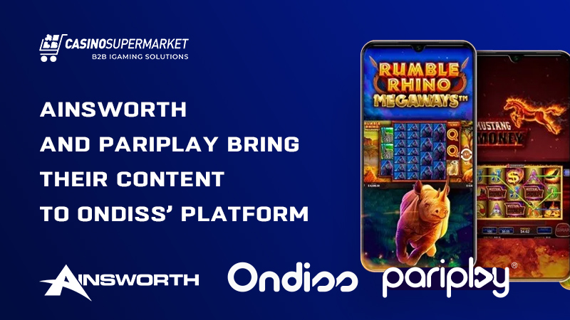 Ainsworth Interactive, Pariplay and Ondiss