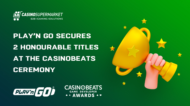 Play’n GO awards at the CasinoBeats event: 2 titles