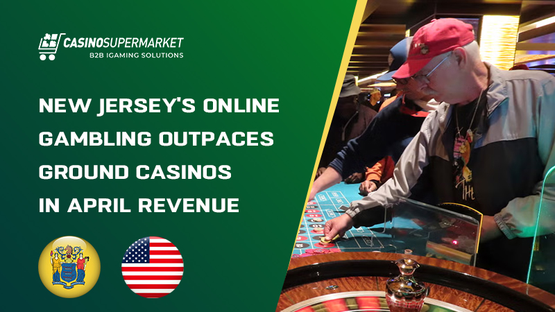 New Jersey gambling revenues in April 2025