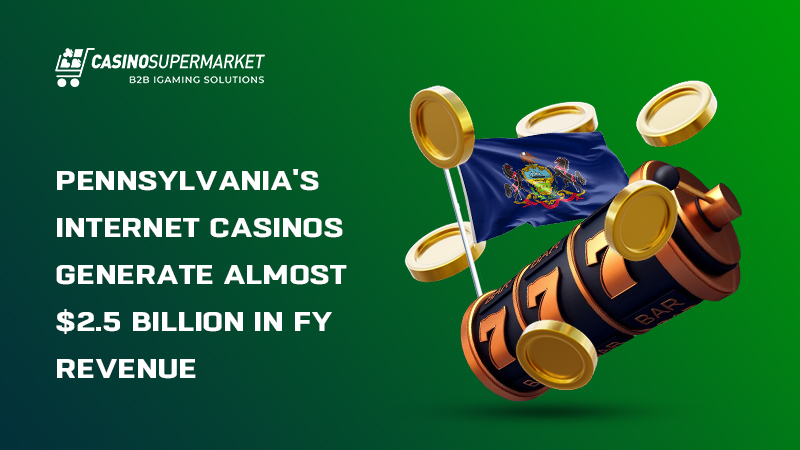 Online casino revenue in Pennsylvania: 2024/25 FY