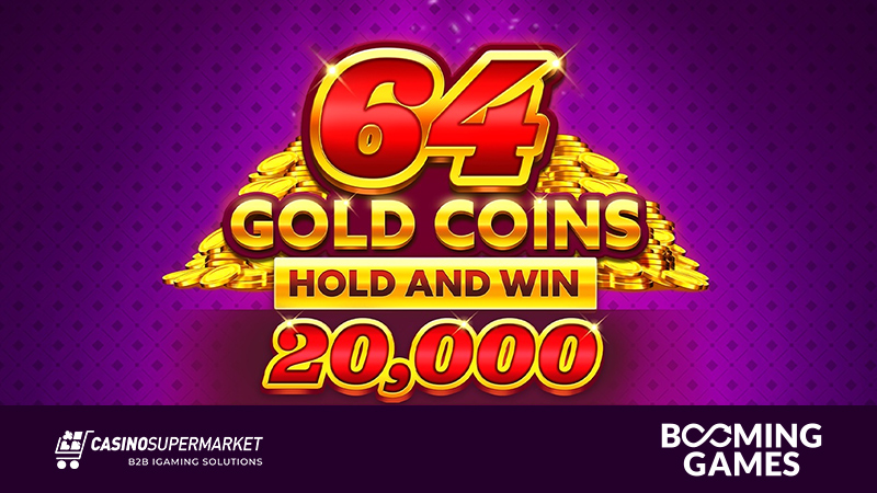 64 Gold Coins Hold and Win 20,000 by Booming Games