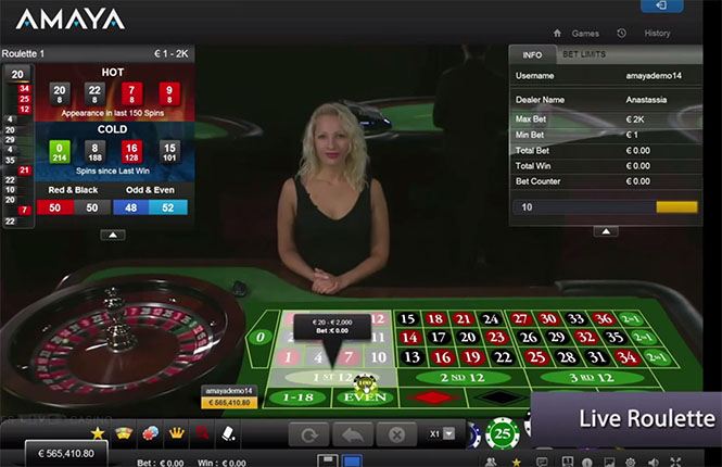 Amaya Gaming live dealer casino