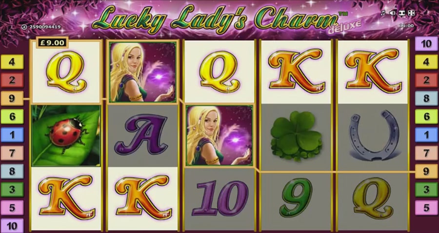 Gaminator slot game: Lucky Lady's Charm