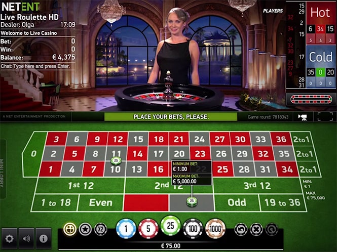 NetEnt roulette with live dealer