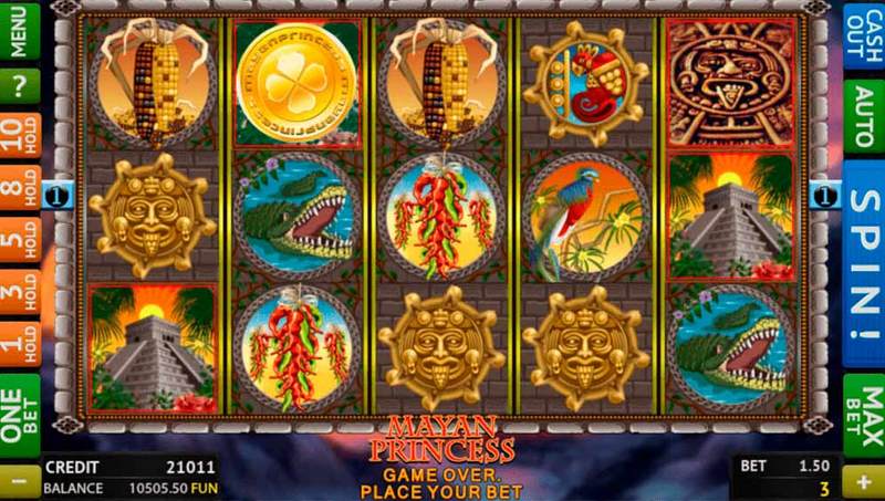 Slot machine from Riverslot — Mayan Princes